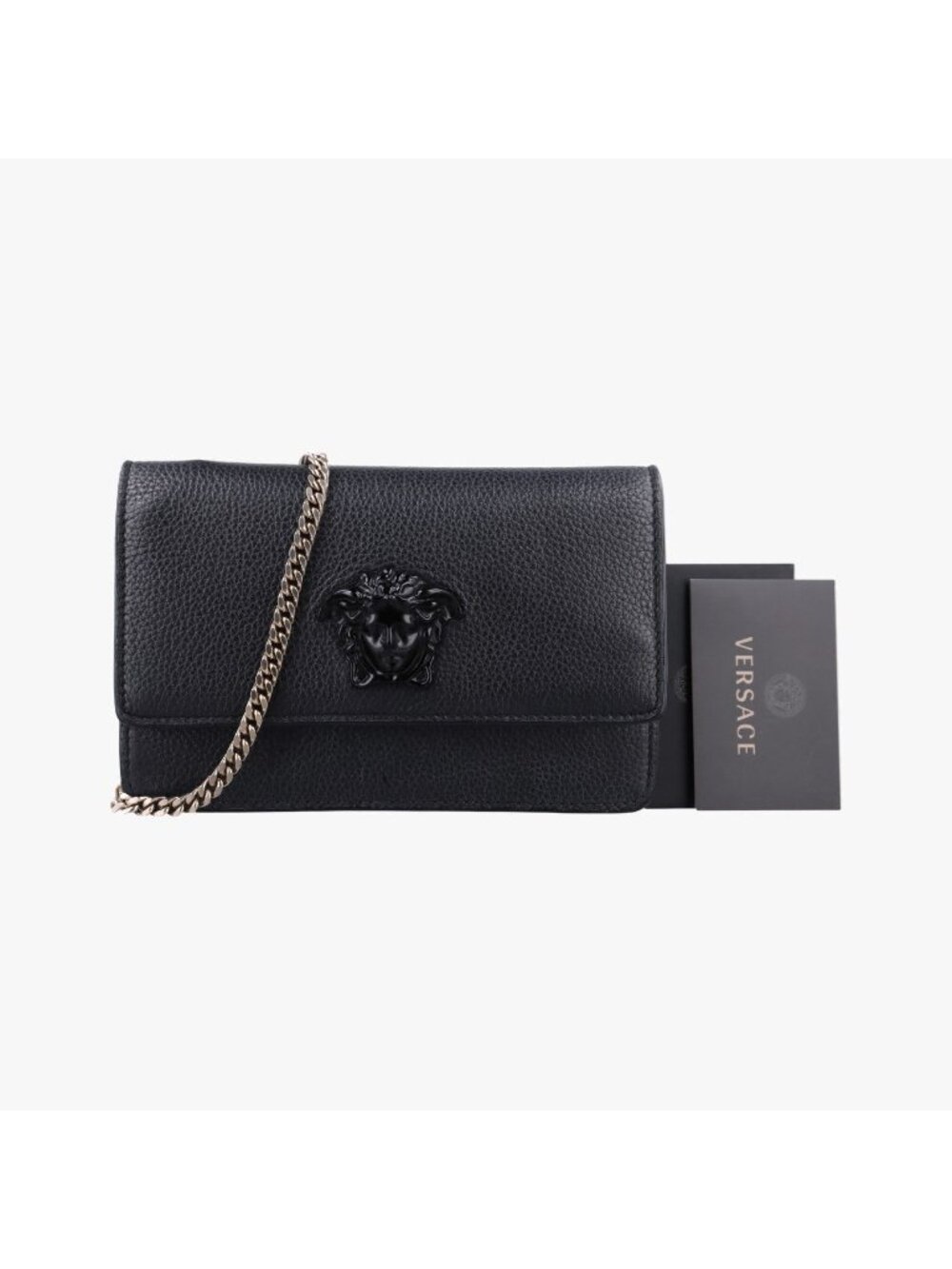 Versace Medusa Black Leather